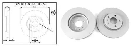 Диск гальмівний перед. AUDI A4 ALLROAD B8, B9, A4 B8, A4 B9, A5, Q5 1.4-3.2 06.07- APLUS 61337AP