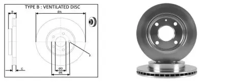 Диск гальмівний APLUS 61360AP