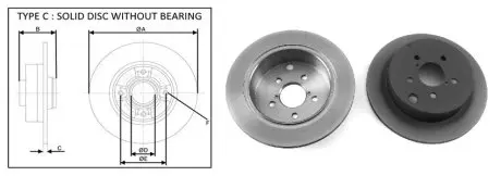 Гальмівний диск зад. SUBARU FORESTER 13- 274X10 APLUS 61677AP
