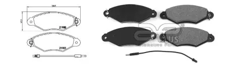 Тормозные колодки дисковые передние PSA 206/306/Xsara/Renault Kangoo 05.93- APLUS 71125AAP