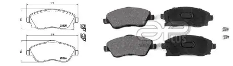 Колодки тормозные передние APLUS 71136BAP