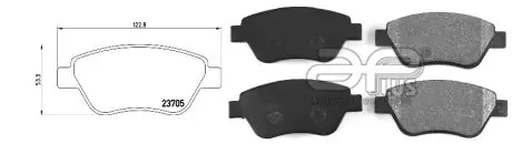 Колодки тормозные передние APLUS 71151BAAP
