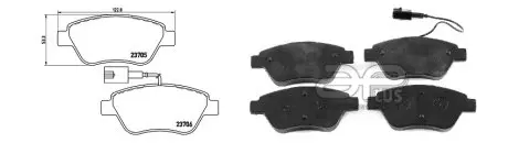 Тормозные колодки передние APLUS 71151BBAP