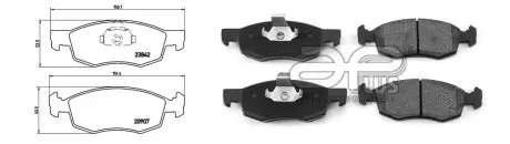 Колодки тормозные передние APLUS 71157BAAP
