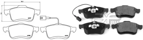 Тормозные колодки передние APLUS 71181BAAP