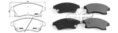 Тормозные колодки передние APLUS 71186BAAP