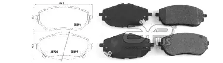 Колодки тормозные передние APLUS 71194BAAP