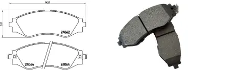 Гальмівні колодки передні Chevrolet Lacetti/Daewoo Nexia/Leganza 97- APLUS 71345AAP