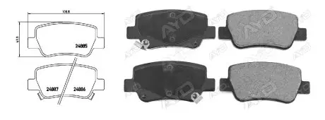 Тормозные колодки задние APLUS 71362AAP