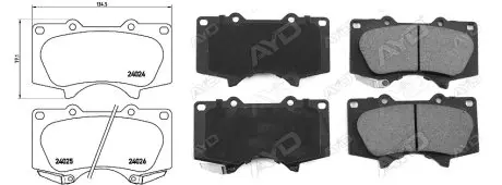Тормозные колодки передние APLUS 71396AAP