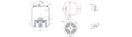 Пневморессора 4810NP13 (в сборе пласт.стакан) APLUS 91662AP