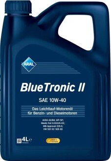 Моторное масло Blue Tronic II 10W-40 4L ARAL 15F075