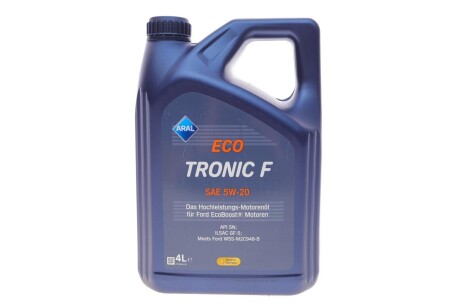 Олива моторна EcoTronic F SAE 5W20 (4 Liter) ARAL AR-15F456