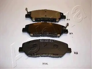 Гальмівні колодки дискові передні Hyundai Santa Fe 2.2 CRDi 12-/Ssang Yong New Actyon/Korando 10- ASHIKA 50-0H-H14