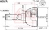 ШРУС НАРУЖНиЙ 24x59x30 (TOYOTA LAND CRUISER 100 HD ASVA TY303 (фото 1)