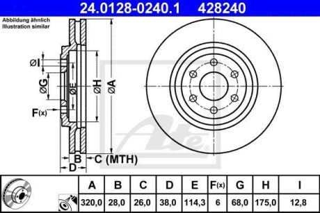 Диск гальмівний ATE 24012802401