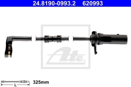 Датчик зносу колодок гальмівних ATE 24819009932 (фото 1)