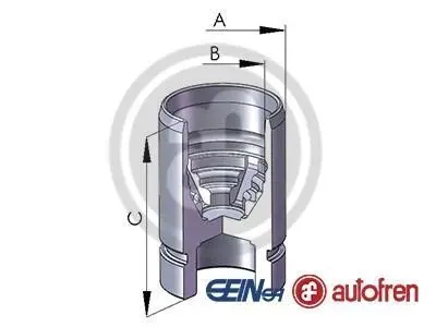 Поршень гальм.зад. MAZDA 323 C IV, 323 F IV, 323 F V, 323 F VI, 323 S IV, 626 IV, (Ø30x45.5) AUTOFREN D02589