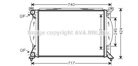 Радиатор охлаждения двигателя AVA COOLING AI2195