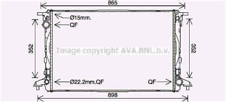 Радиатор охлаждения двигателя AVA COOLING AI2412