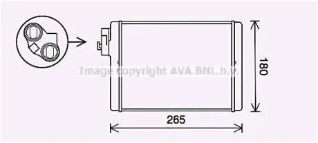Теплообмінник, система опалення салону AVA COOLING AI6408