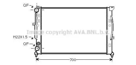 Радиатор охлаждения двигателя AVA COOLING AIA2123