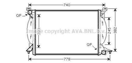 Радіатор, Система охолодження двигуна CLEVER FIT AVA COOLING AIA2206