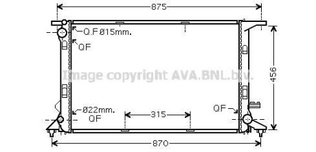 Радиатор охлаждения двигателя AVA COOLING AIA2290