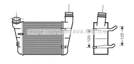 Радиатор интеркулера AVA COOLING AIA4221