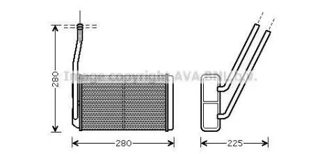 Теплообмінник, система опалення салону AVA COOLING AU6177