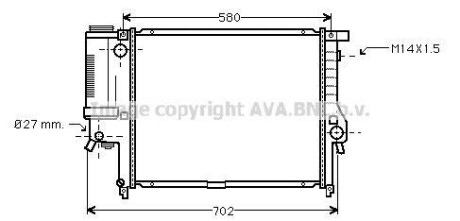 Радиатор охлаждения двигателя AVA COOLING BW2121