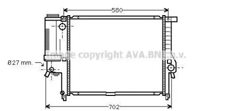 Радіатор охолодження двигуна AVA COOLING BW2140