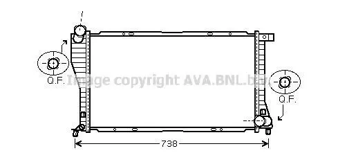 Радіатор, Система охолодження двигуна CLEVER FIT AVA COOLING BW2234 (фото 1)