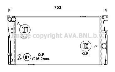 Радиатор охлаждения двигателя AVA COOLING BW2549