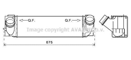 Радиатор интеркулера AVA COOLING BW4457 (фото 1)