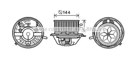 Вентилятор салону AVA COOLING BW8454