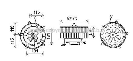 Вентилятор салона AVA COOLING BW8478