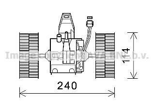 Вентилятор салона AVA COOLING BW8491