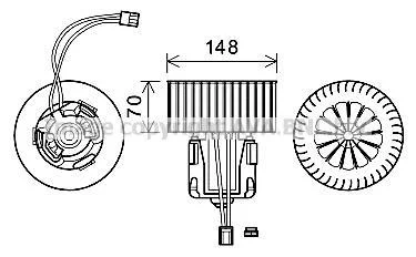 Вентилятор салону AVA COOLING BW8539