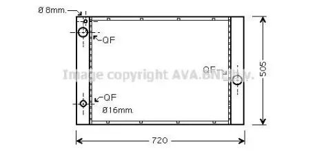 Радіатор, Система охолодження двигуна CLEVER FIT AVA COOLING BWA2285