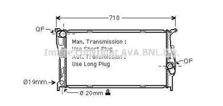 Радиатор охлаждения двигателя AVA COOLING BWA2293