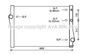 Радиатор охлаждения двигателя AVA COOLING BWA2471