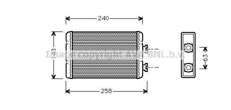 Радіатор пічки (обігрівача) AVA COOLING BWA6210