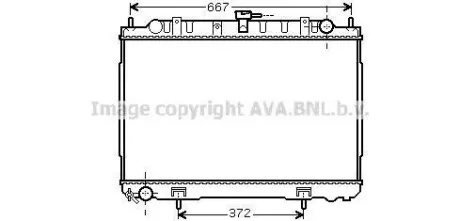 Радіатор охолодження двигуна AVA COOLING DN2241