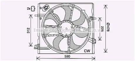 Вентилятор AVA COOLING DN7535