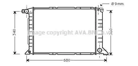 Радіатор, Система охолодження двигуна AVA COOLING FD2261