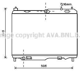 Радиатор охлаждения двигателя AVA COOLING FD2442