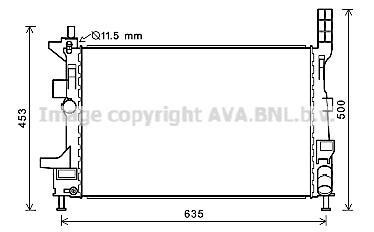 Радіатор охолодження двигуна AVA COOLING FD2578