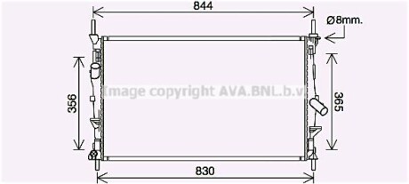 Радиатор охлаждения двигателя AVA COOLING FD2628