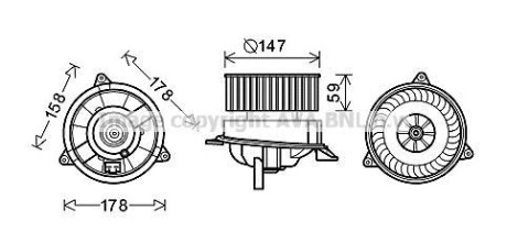 Вентилятор салона AVA COOLING FD8495